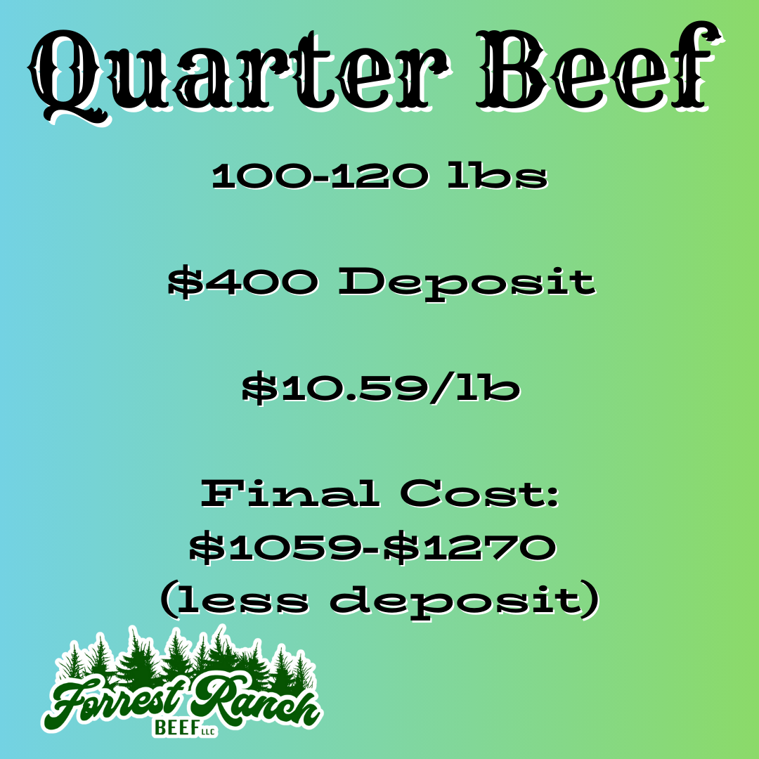 Quarter Beef Deposit - Opens Sept 8, 2025!