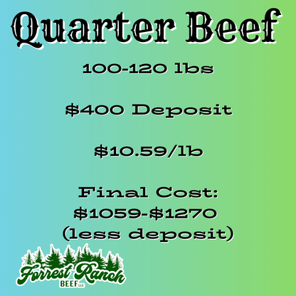 Quarter Beef Deposit - Opens Sept 8, 2025!